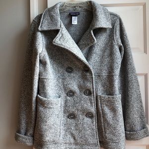 Patagonia better sweater pea coat sweater gray M